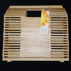 C&C California Bamboo Wooden Purse
